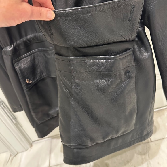 Loro Piana Men's Leather/Cashmere Coat - Picture 6 of 15